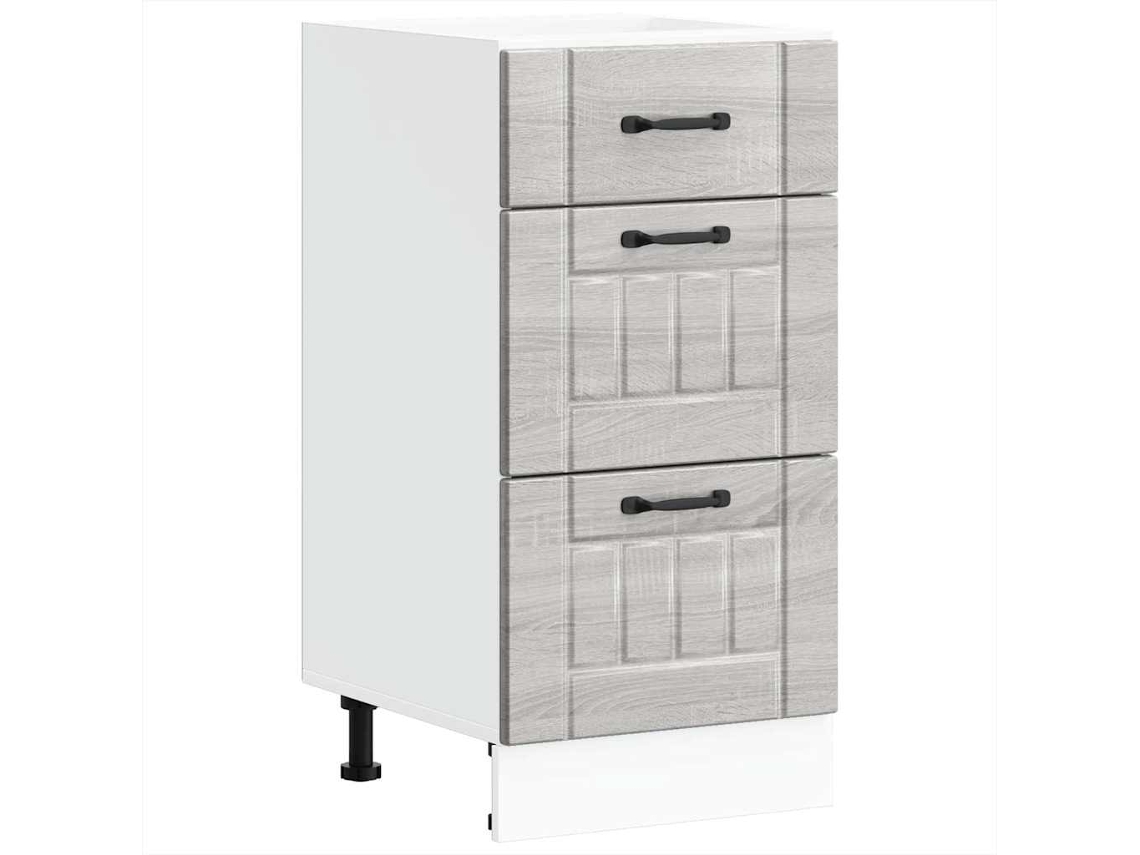 Kitchen Base Cabinet, Kitchen Base Cabinets Vidaxl Cinzeto Madeira Processada (n/a)