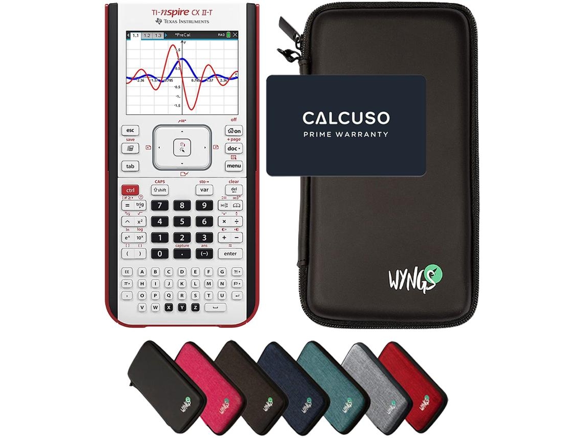 Calculadora Gráfica TI-Nspire CX II-T (inclui bolsa protetora Preto e garantia da CALCUSO)