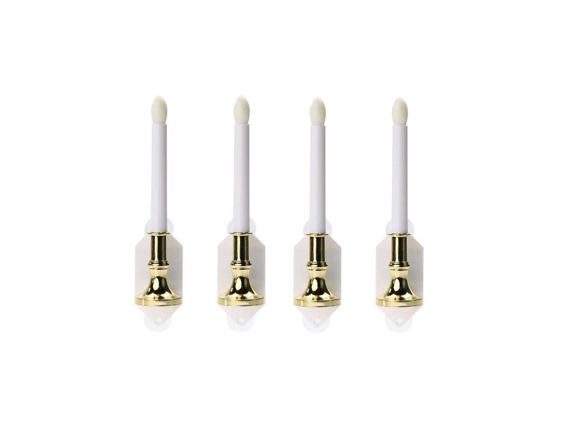 Velas Led Solares Sem Chama com Ventosas Modos de Pisca e Fixo 4 Pack