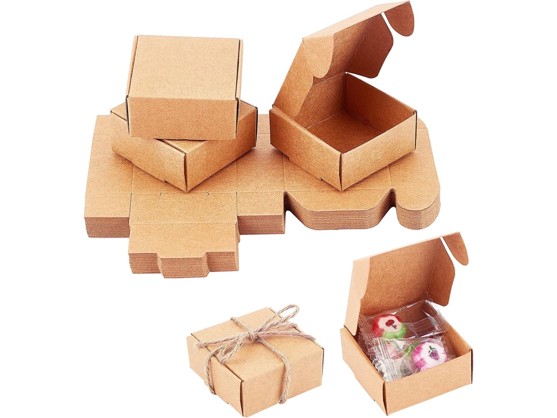 Caixa Pequena, Caixa De Papel Kraft, Embalagem Para Presente De Natal, Zqkla Slowmoose