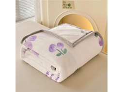 Manta de Flanela Lã com Estampa Floral Fansu Microfibra Macia e Quente para o Inverno Colcha Fofa Quarto Sofá