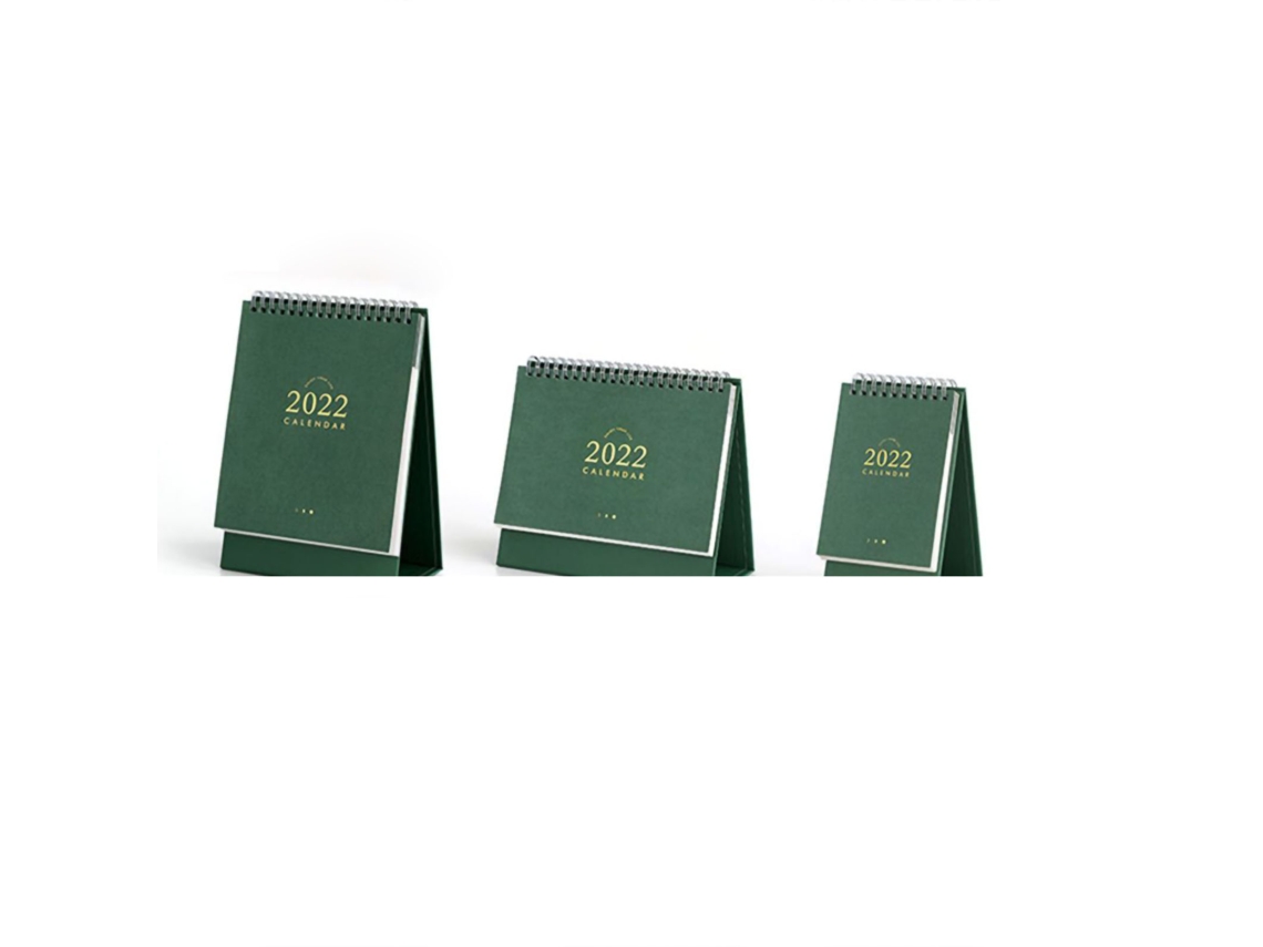 Calendário De Escritório, Simples, Elegante, Com Textura, Design Clássico, Multifuncional, 2022, Verde, Grande, 2022, Simples, Pequeno
