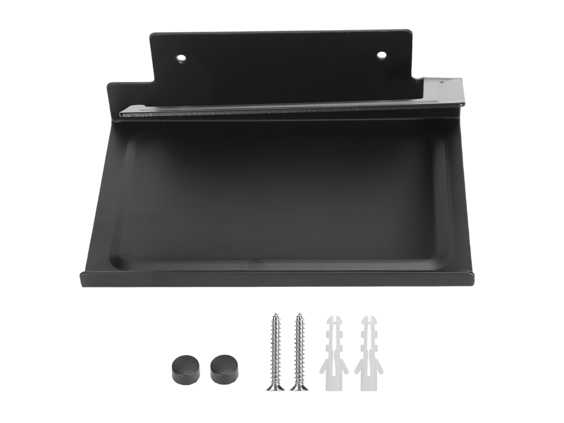 Prateleira de Papel Higiênico de Parede com Suporte para Celular Preto S/MARCA