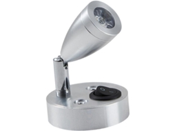 Luminária De Parede Led 12v Em Alumínio Prateado, Fácil De Usar E Durável, Ideal Para Leitura Ao Lado Da Cama, Banheiro