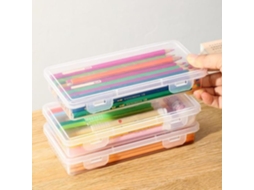 Caixa De Lápis De 4 Peças, Resistente E Durável, Com Encaixe Para Guardar Material De Escritório E Material Escolar Zeuxo