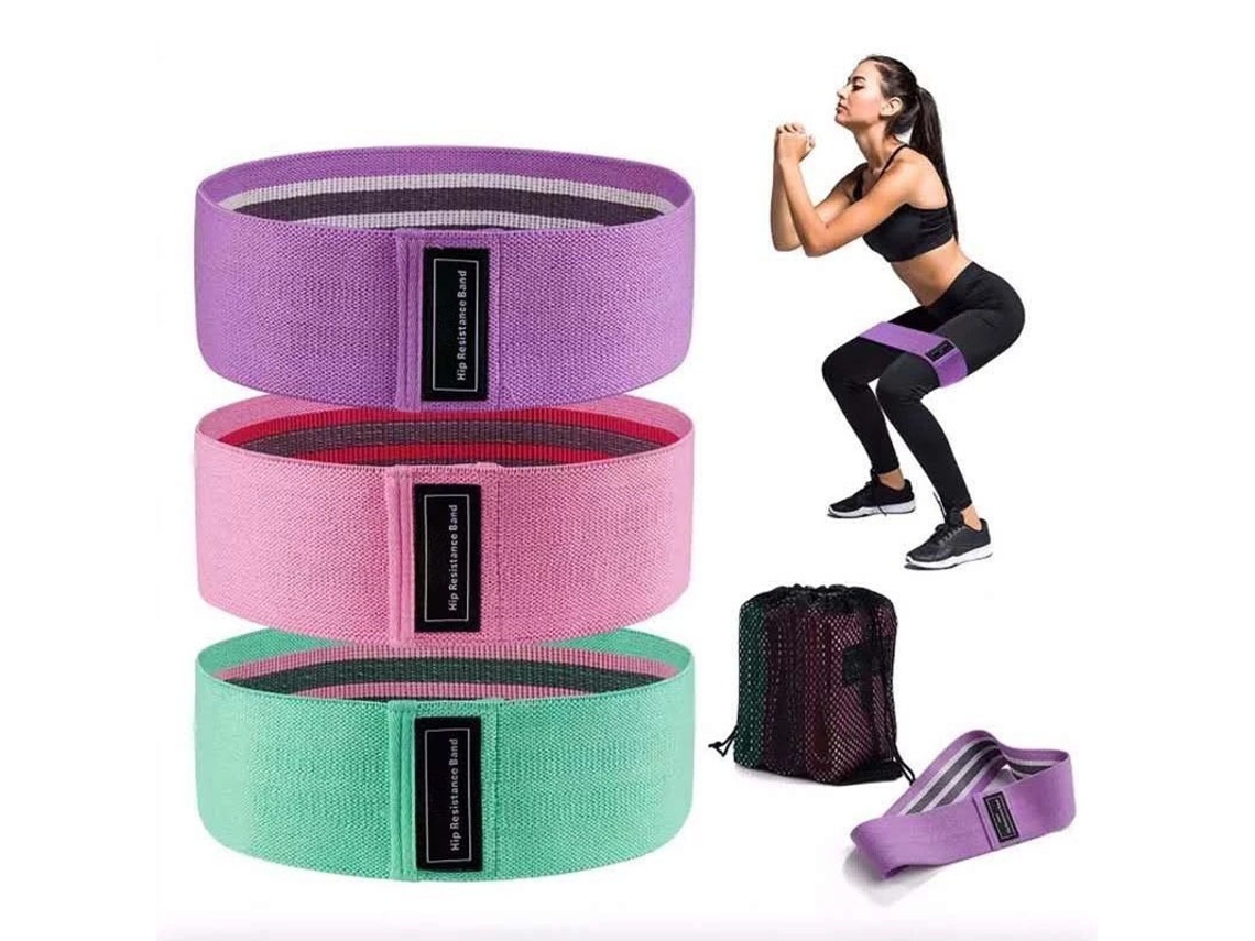 Faixas Elásticas ZYBLSSBB, 3 unidades, 8 cm de largura, para Pilates e treino de força, coloridas
