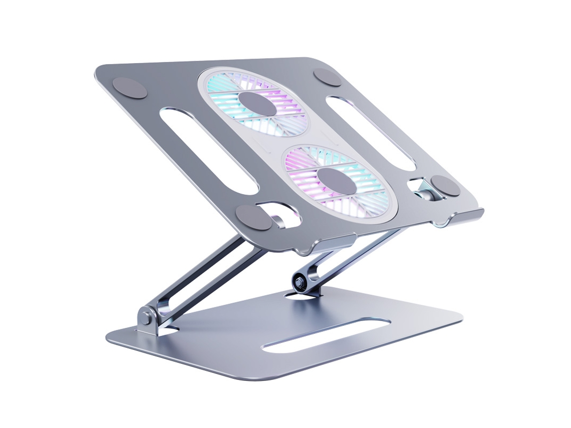 Suporte Para Laptop Qu P43f, Ventiladores Turbo Duplos, Mesa De Resfriamento Com Altura Ajustável, Suporte Dobrável E Silencioso Para Ipad Slowmoose