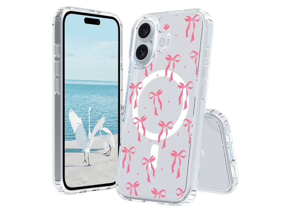 Capa Para Iphone 17 Pro Max Qhcx 023 Com Estampa De Roseta De Cereja E Sistema Magnético.