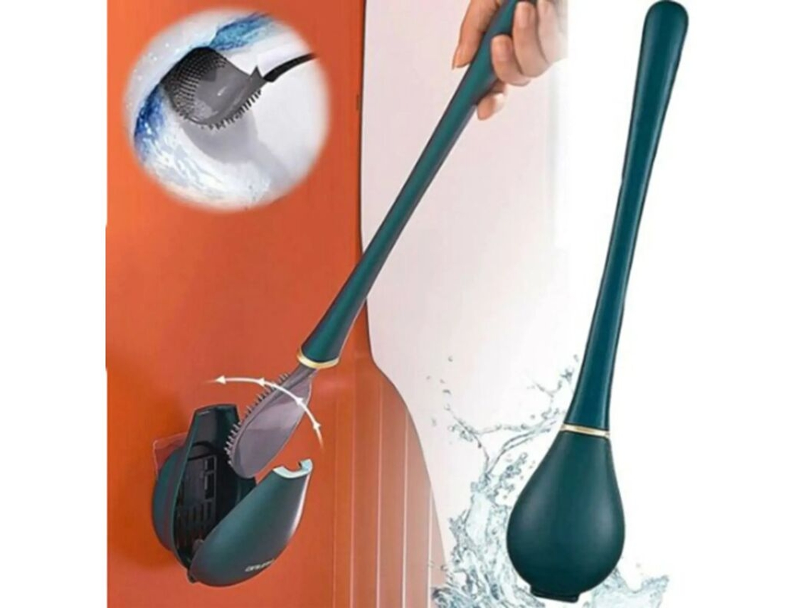 Escova Sanitária com Suporte de Silicone, Cabeça da Flexível e Macia para Limpeza Profunda, para Mesa / Parede AQUAFORGE