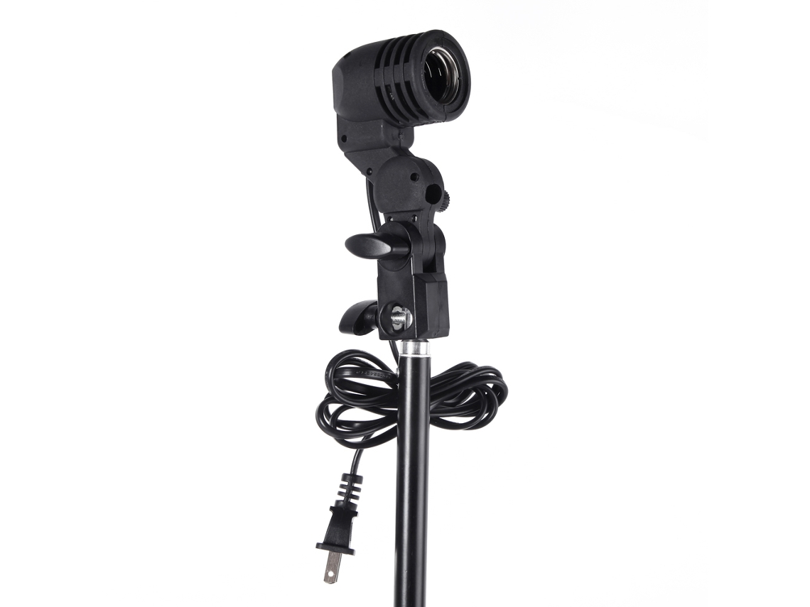 Soporte De Lâmpada E27 Com Braço Giratório Para Flash, Montagem De Luz Fotográfica, Plugue Eua