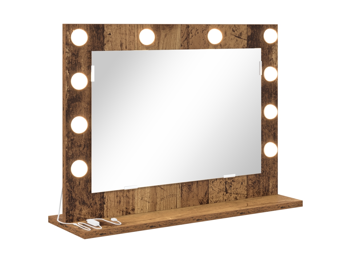 Conjunto 1 Espelho De Quarto Vidaxl Castanho Vidro (60 X 45 X 18 Cm)