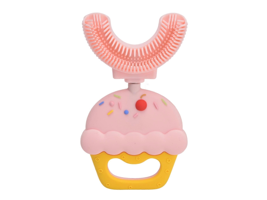Escova De Dentes Infantil Em Formato De U, Com Cabeça De Silicone Portátil E Fofa, Estilo Desenho Animado, Ideal Para Viagens.