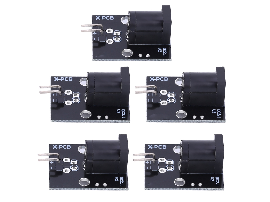 5pcs Módulo Conversor Interface De Energia Dc2.1 Pino Para Bloco De Construção Eletrônico