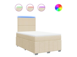 Box Spring Bed, Box Spring Beds Vidaxl Creme Tecido (120 X 200 Cm)