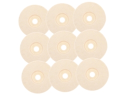 Kit Genérico De 10 Discos De Feltro Para Polimento E Lustro Em Máquinas Rotativas Para Metal E Mármore