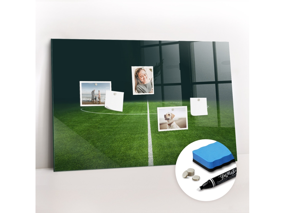 Quadro Magnético Colorido Campo De Futebol Para O Quarto Das Crianças Espelharte (90x60 Cm)