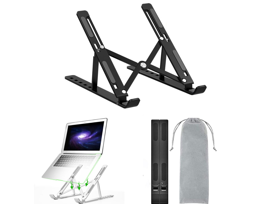 1 Suporte Para Laptop , Ajustável, Ventilado, De Alumínio Slowmoose (preto)