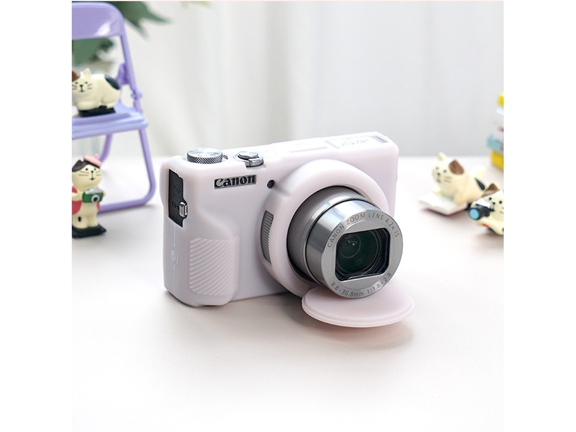 Capa Silicone HEXINYIGJLY para Canon G7x Mark Iiitampa Removível, Anti Risco Rosa Gelatinoso