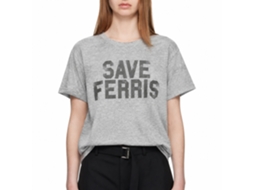 Rockinstone Ferris Bueller's Day Off Save Ferris Penant Heather Gray Adult T-shirt Size:xl