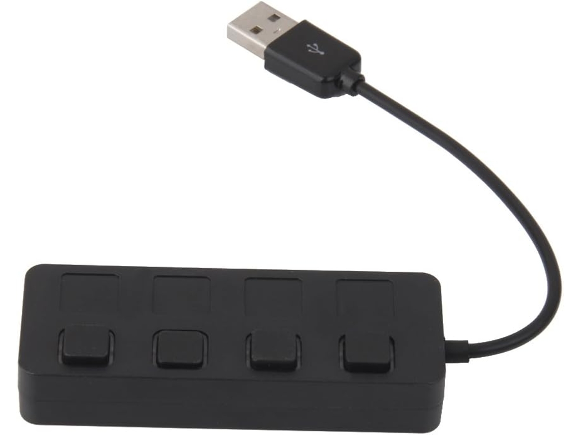 Hub Usb 2.0 De Alta Velocidade Com 4 Portas E Interruptor