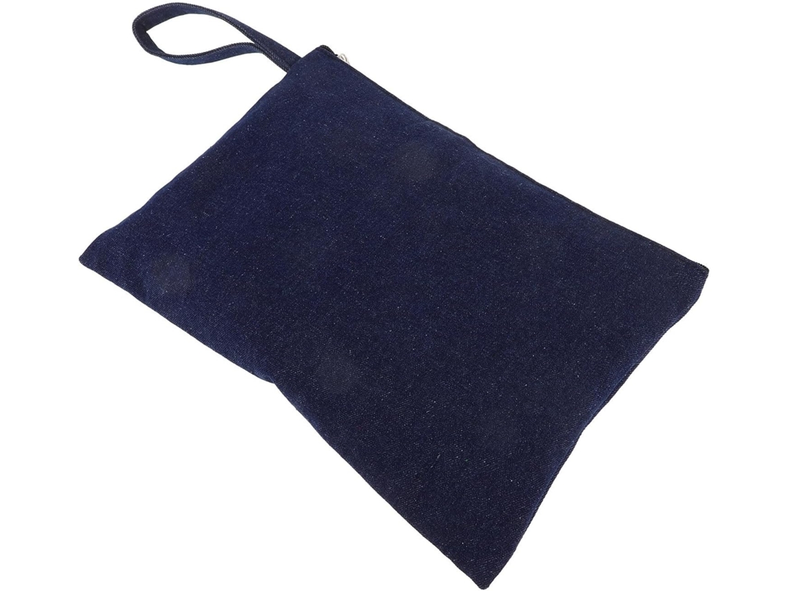 Mini Nécessaire Azul em Jeans com Design Multifuncional e Toque Agradável.