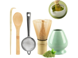 Juego De 5 Piezas Para Té Matcha Con Batidor, Colador Y Cucharas