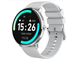 Relógio inteligente Bestvite para homens e mulheres, monitor de frequência cardíaca, tela grande, chamadas Bluetooth, prata