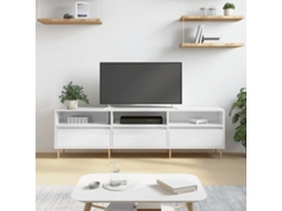 Vidaxl Móvel P/ Tv 150x30x44,5 Cm Derivados Madeira Branco Brilhante