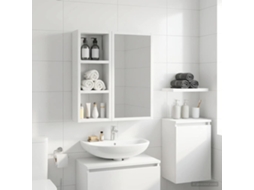 Vidaxl Armário De Parede Para Banheiro Branco 20 X 10 X 50 Cm