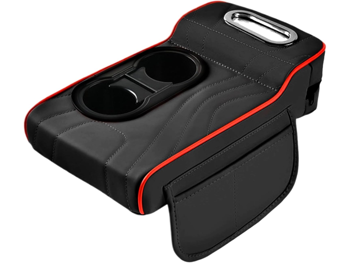 Capa Para Apoio De Braço De Carro, Couro Sintético, 35 X 19,6 Cm | Almofada Com