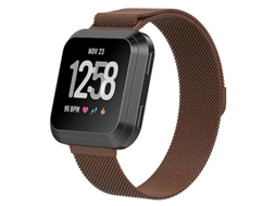 Bracelete de Smartwatch para Fitbit Versa 2 / Fitbit Versa / Fitbit Versa Lite Milanese Watch Band Tamanho Pequeno: 2 3X22 5Cm Café VENISYMLIS