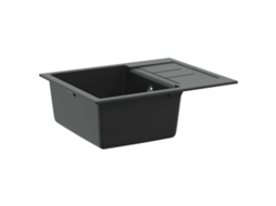 Vidaxl Pia Preto 620 X 500 Mm 80% Quartzo E 20% Resina