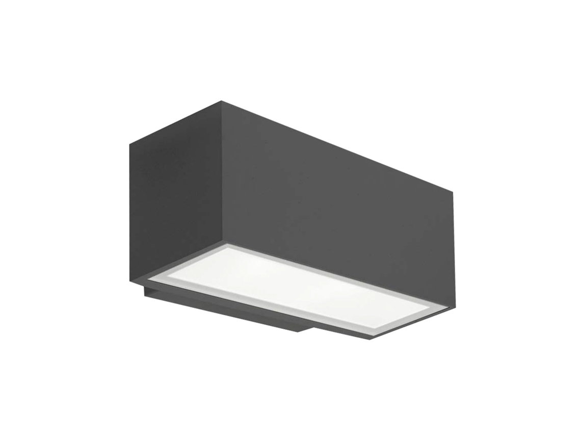 Aplique Led Afrodita Duas Caras 17 5W Ip65 Cinza Urbano Leds-C4 05-9911-Z5-Cl Preto LEDKIA