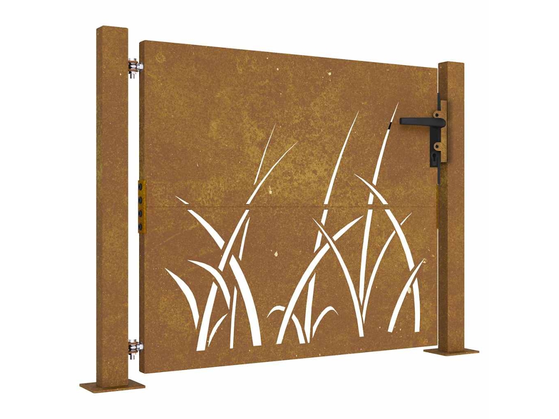 Garden Gate, Garden Gates Vidaxl Marrom Aço (100 X 100 Cm)