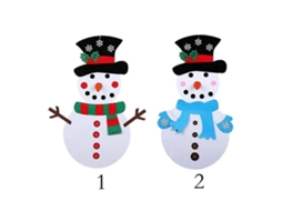 Conjunto De 2 Enfeites De Parede De Natal Em Feltro Com Bonecos De Neve Decorações Festivas Hengjian