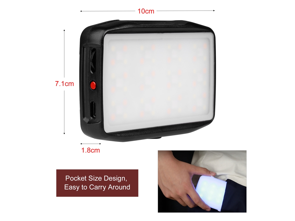 Luz Led Rgb Portátil Mini Para Vídeo E Fotografia, Luz De Relleno Para Câmera Dslr