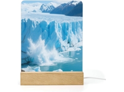 Luminária Noturna LED Perito Moreno Glacier, Base Moderna em Acrílico, Ideal para Banheiro, Corredor, Quarto e Sala de Estar