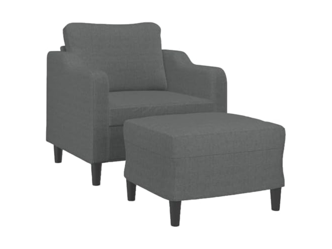 Sofa Chair With Footstool, Sofa Chairs With Footstools Vidaxl Amarelo Tecido (n/a)