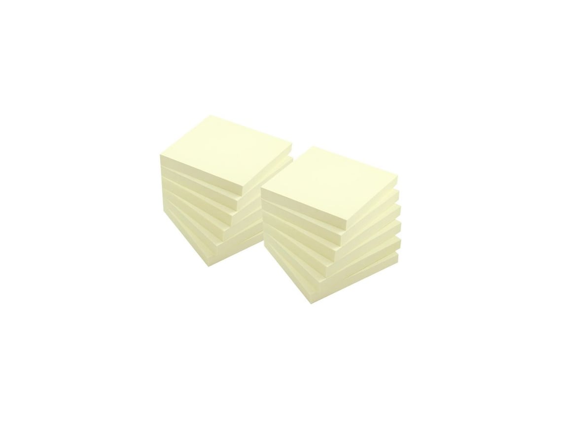 Notas Lyreco Reciclado 76x76mm Amarelo 12/ Fp BRILVIBERA