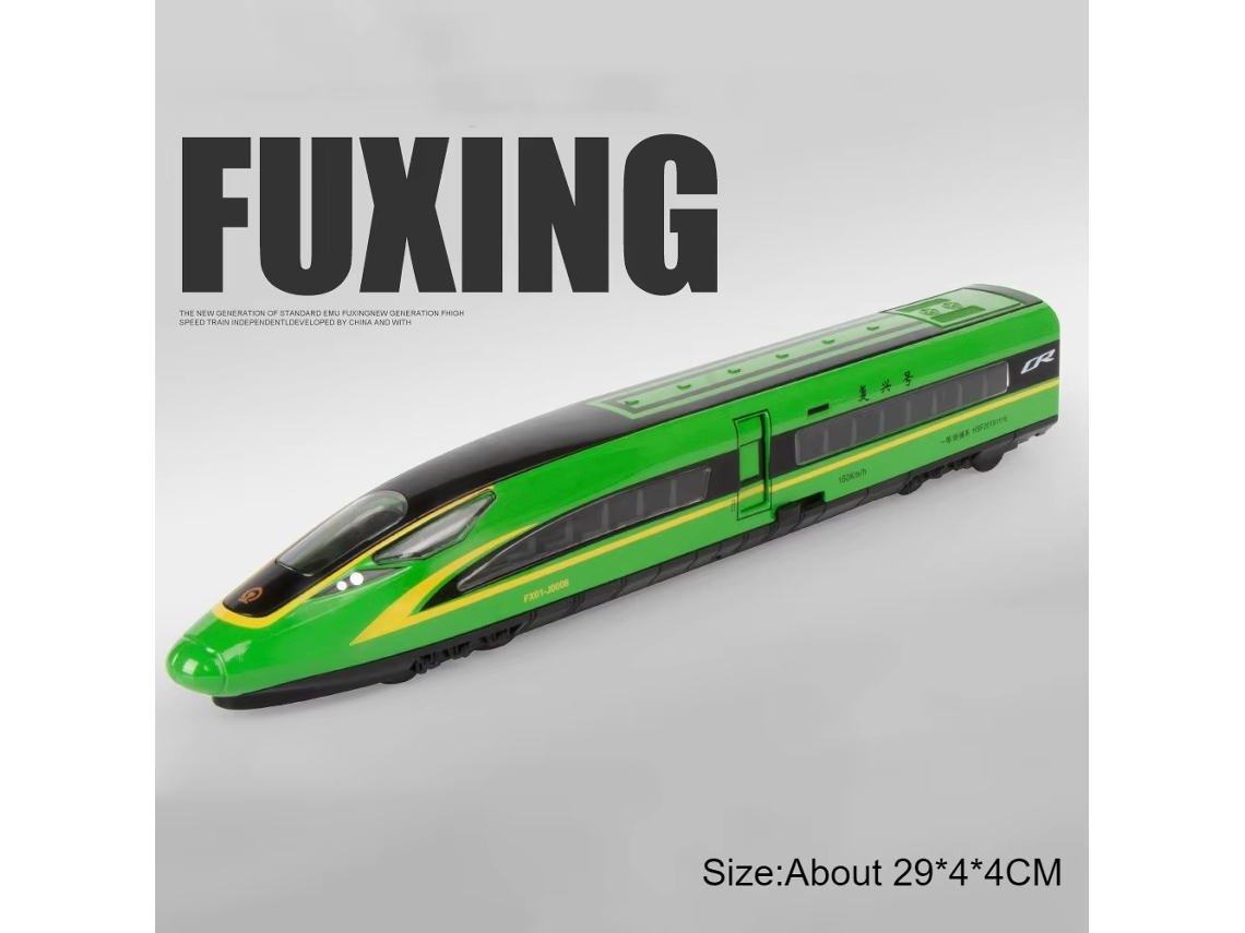 Tren de alta velocidad (verde simple) Modelo de aleación de metal a escala 1:87
