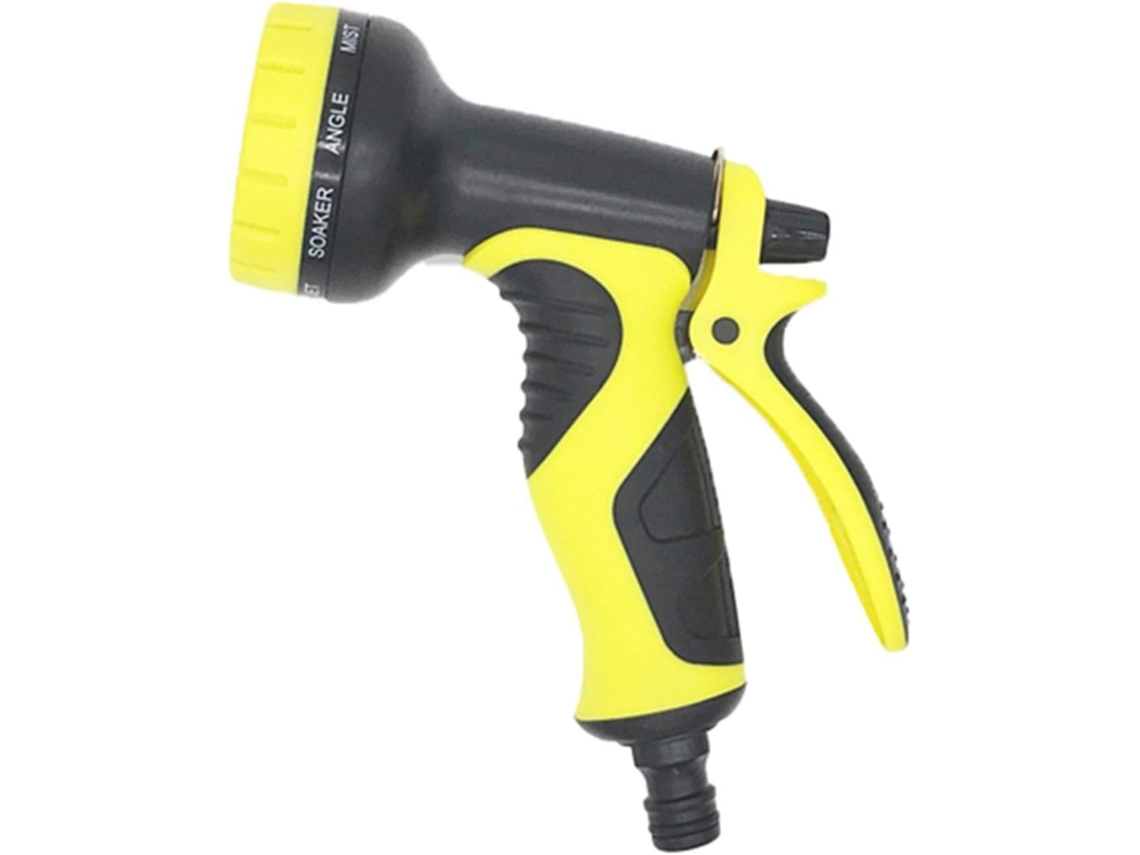 Mangueira de Irrigação para Jardim, Pistola Água, Jato Bico, 9 Modelos, Rega, Lavagem Carros Cor Amarelo)