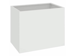 Conjunto 1 Decoração Para Jardim Vidaxl Branco Aço (50 X 32 X 40 Cm)