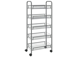 Kitchen Trolley, Kitchen Trolleys Vidaxl Cinzeto Ferro (46 X 26 X 105 Cm)
