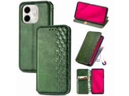 Capa De Celular Em Couro Magnético Com Padrão De Grade Cúbica Para Infinix Smart 9