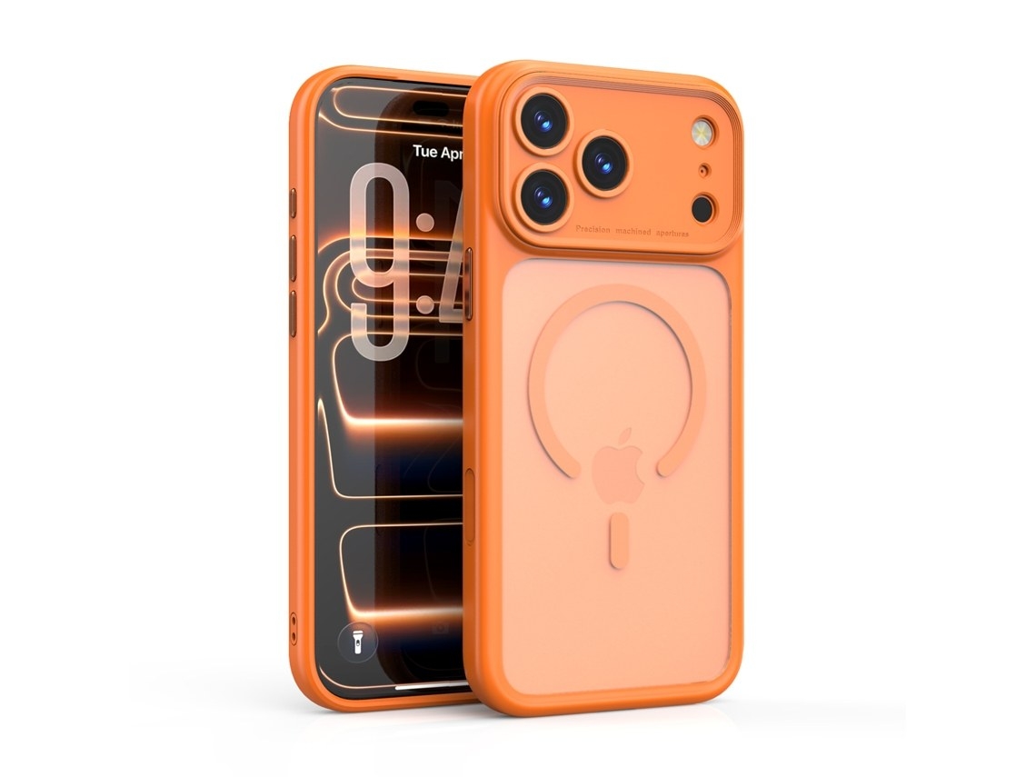 Zsanfs Capa Para Iphone 17 Pro Max, Cor Laranja