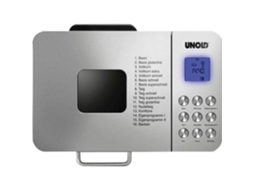 Máquina de fazer pão UNOLD BACKMEISTER 68456 Edel - 550W - 16 programas - Tela LCD - Cinza