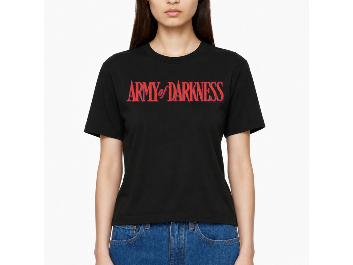 Rockinstone Army Of Darkness Movie Darkness Color Logo Black Adult T-shirt Size:xxl