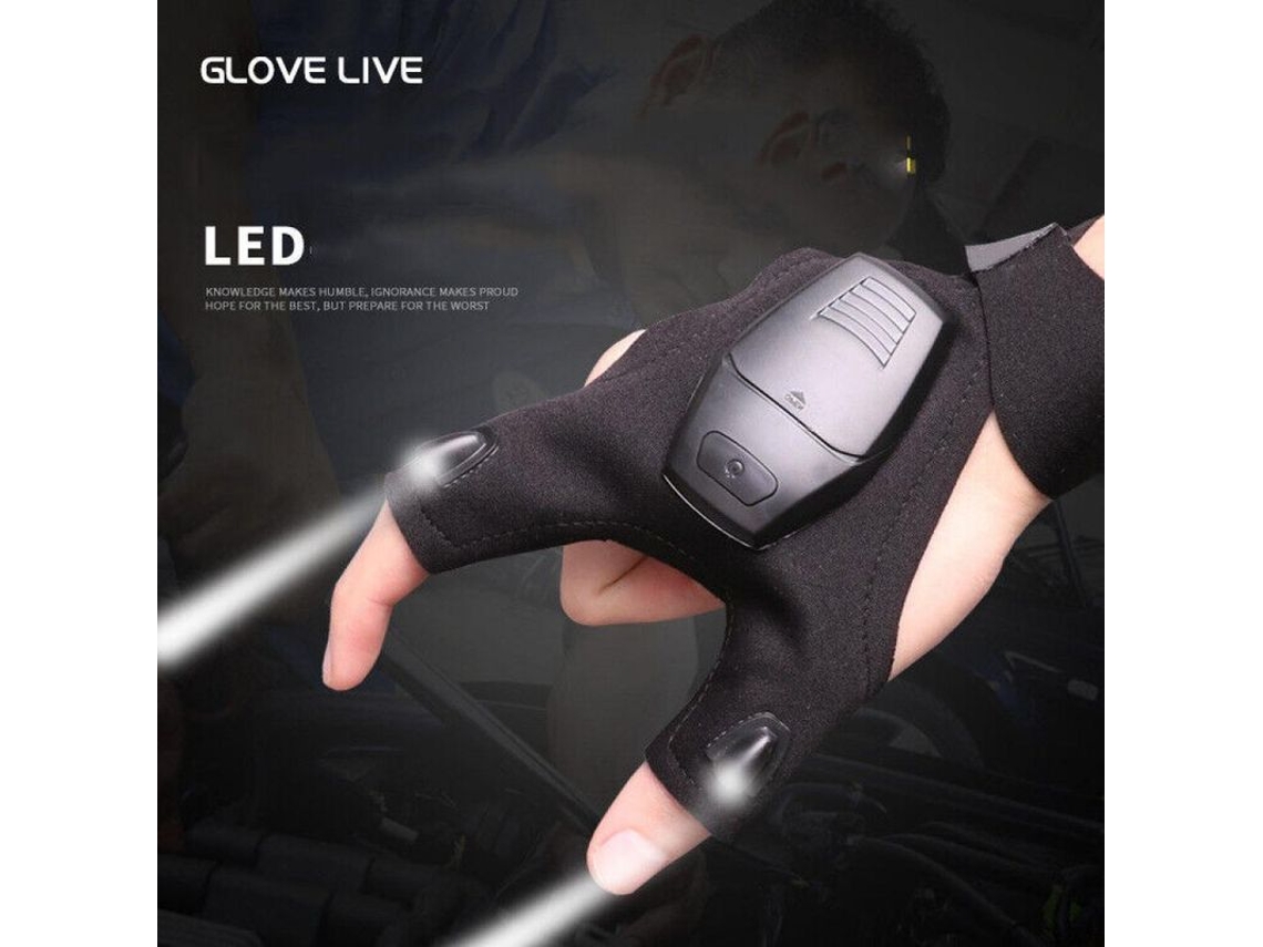 Luvas LED Recarregáveis para Pesca e Camping | S/MARCA