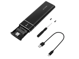 Yizhood AC Docking Station USB 3.1 Tipo C Protocolo Duplo M2 Ssd Case M.2 NVME Sata Ssd Gabinete Externo Suporta Chaves ME BM Preto