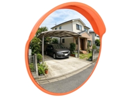 Convex Espelho De Trânsito Para Exterior 60 Cm Policarbonato Laranja